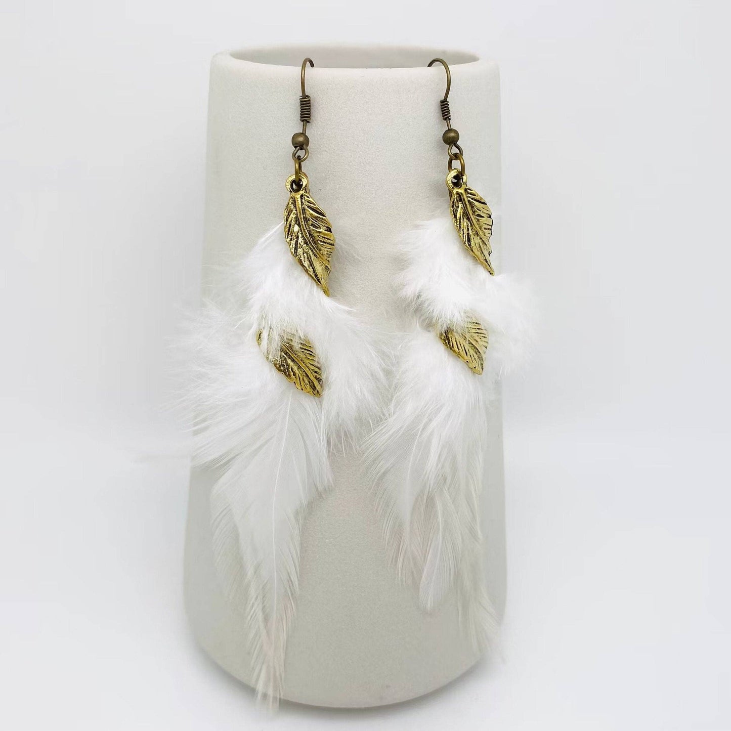 Multi-style Feather Pendant Dangle Earrings