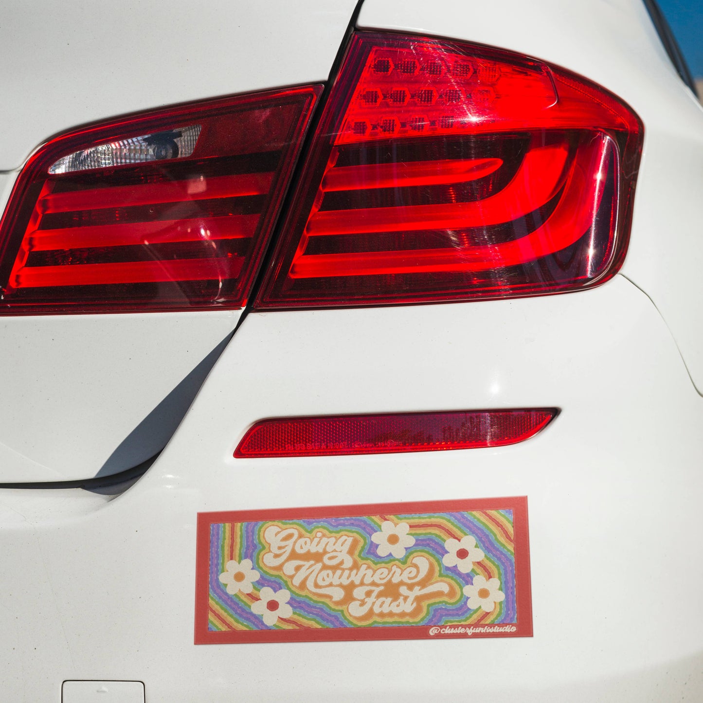 Going Nowhere Fast Bumper Sticker