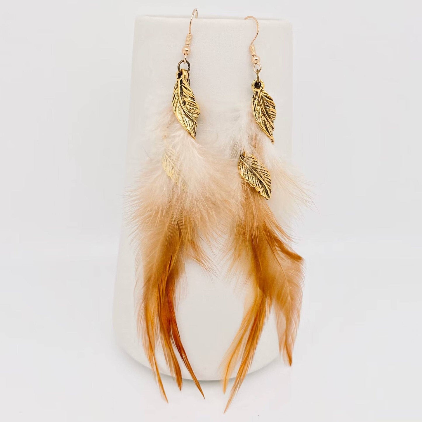 Multi-style Feather Pendant Dangle Earrings