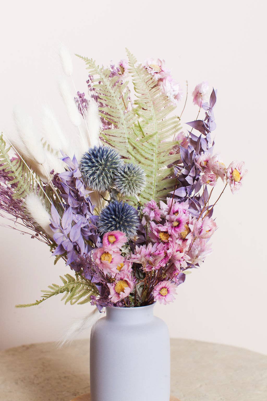 Purple & Green Dried Flower Bouquet (mini)