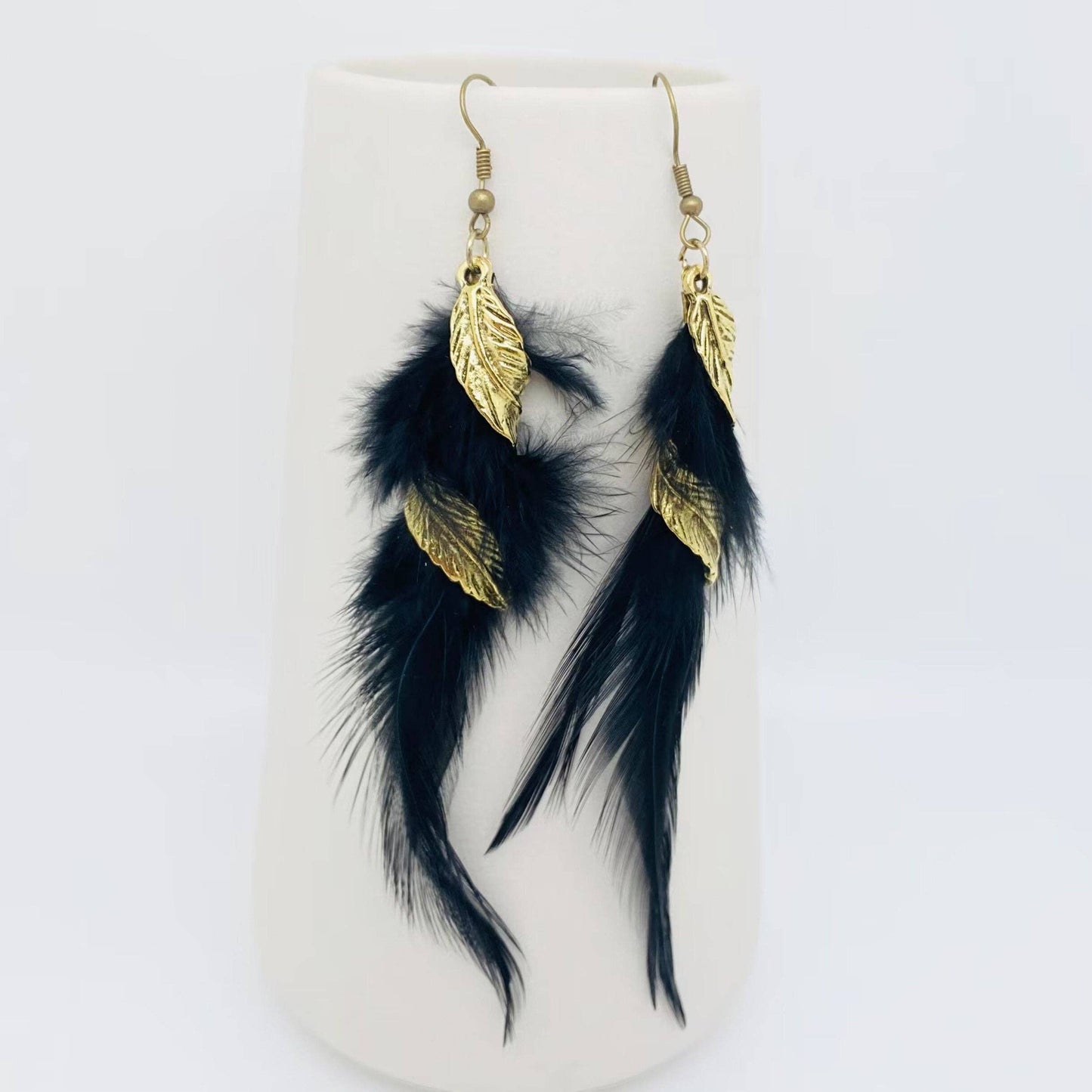 Multi-style Feather Pendant Dangle Earrings