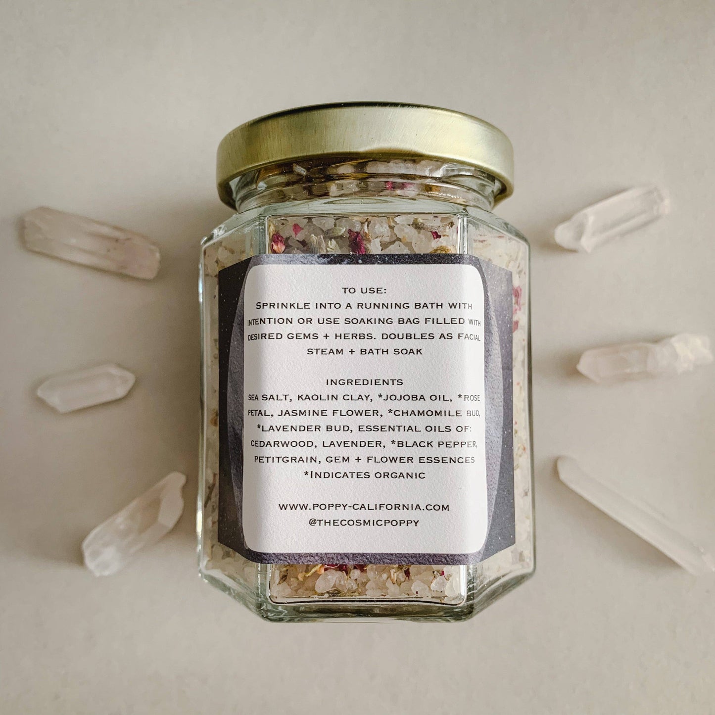 Soothing Flower Bath Salt Jar