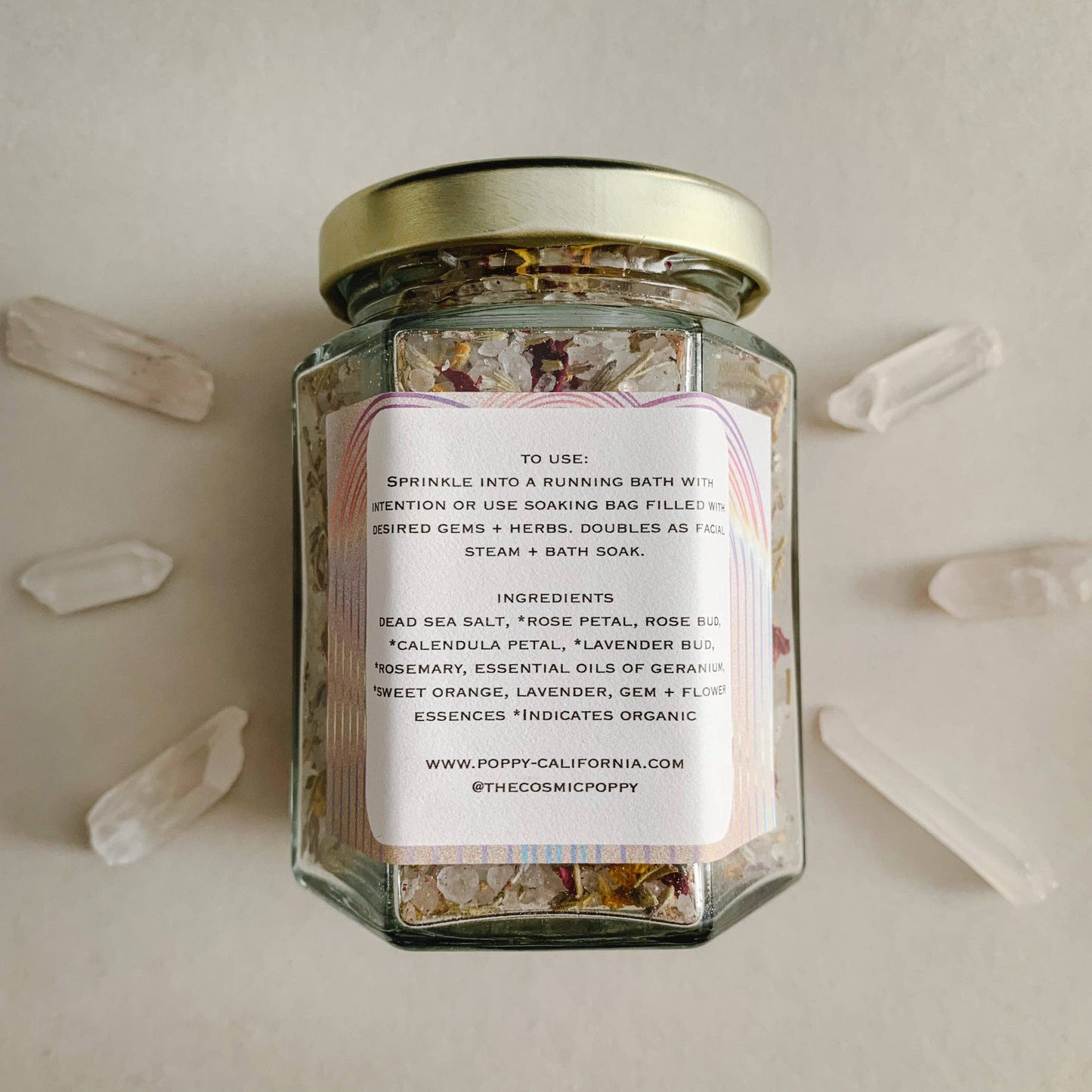 Loving Flower Bath Salt Jar