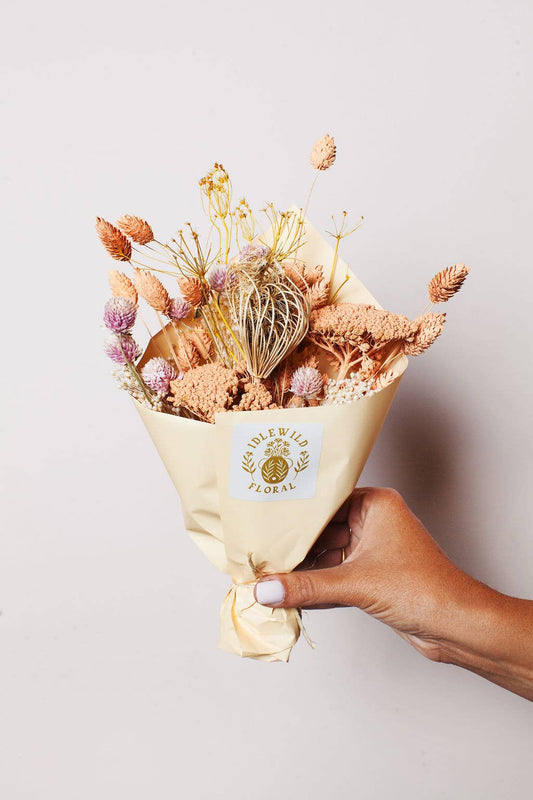 Peaches & Cream Dried Flower Bouquet (mini)
