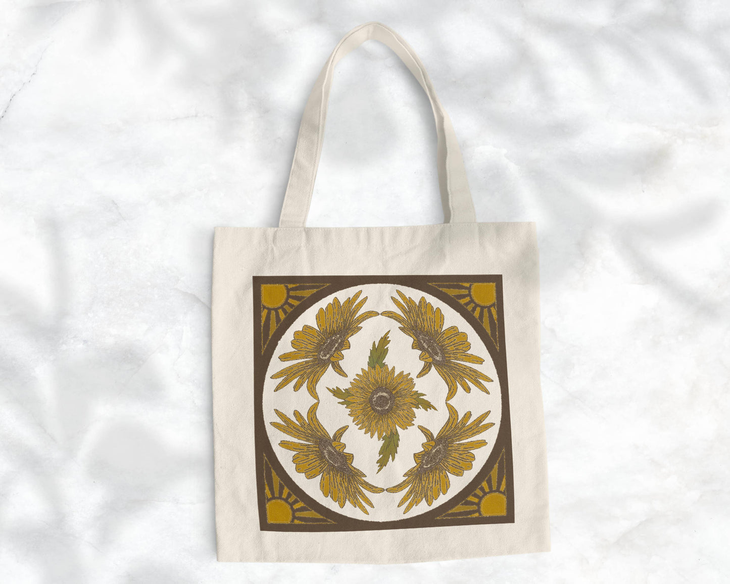 Boho Sunflower Tote Bag