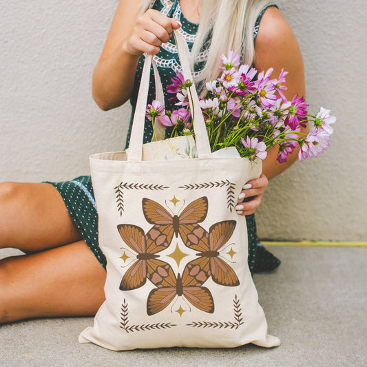 Butterfly Reusable Shopping Bag- Boho Tote
