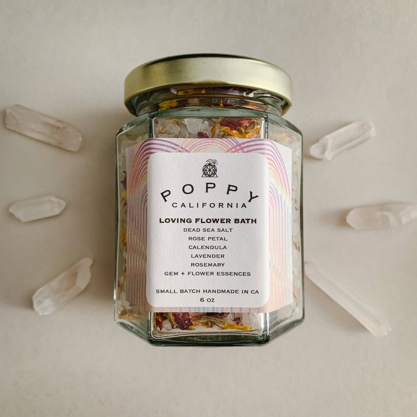Loving Flower Bath Salt Jar